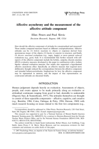 Affective asynchrony and the measurement of the affective attitude