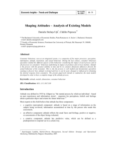 Shaping Attitudes – Analysis of Existing Models