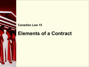 Elements of a Contract