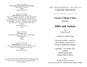 Dido and Aeneas - Vassar College Music Department