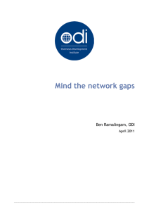 Mind the network gaps - Overseas Development Institute