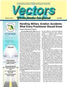 Handling Military Aviation Accidents: What Every Practitioner Should