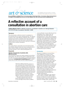 A reflective account of a consultation in abortion care