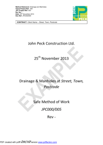 Example Method Statement - John Peck Construction Ltd
