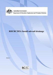 RIICRC203A Install sub-soil drainage