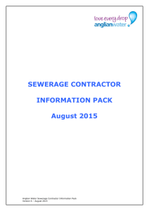 Sewerage contractor information pack