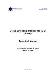 Group Emotional Intelligence (GEI) Survey