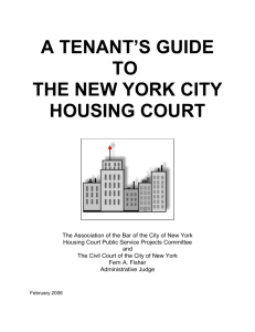A Tenant's Guide to the New York City Housing Court