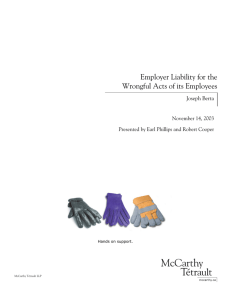Employer Liability for the