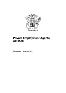 Private Employment Agents Act 2005