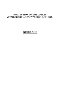 Guide to Protection of Employees (Temporary Agency Work)