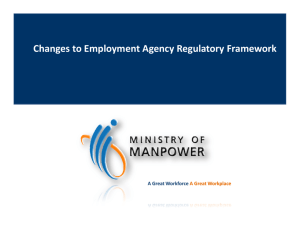Changes to Employment Agency Regulatory Framework