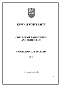 KUWAIT UNIVERSITY - College of Engineering & Petroleum
