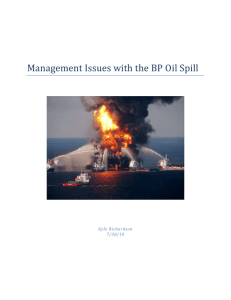 Management Issues with the BP Oil Spill