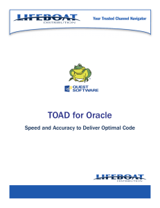 TOAD For Oracle - Lifeboat Distribution