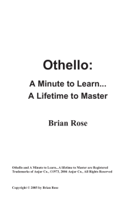 Othello and A Minute to Learn...A lifetime to Master