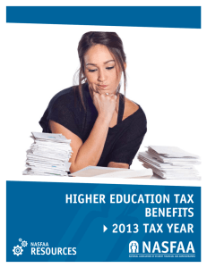 Higher Education Tax Benefits - 2013 Tax Year