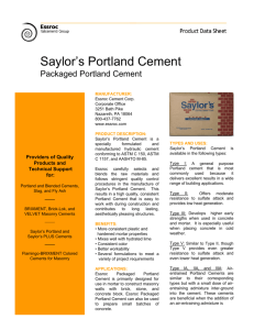Saylor's Portland Cement