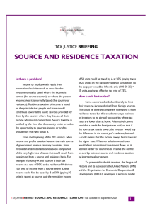 Source and residence taxation - SEP-2005