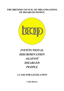 institutional discrimination against disabled people