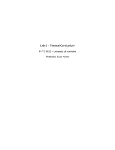 Thermal Conductivity Lab Report