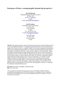 Emergence of firms: a sociogeographic demand side