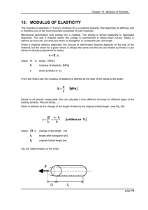 15. MODULUS OF ELASTICITY