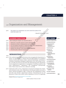 Chapter 4 - Organization and Management
