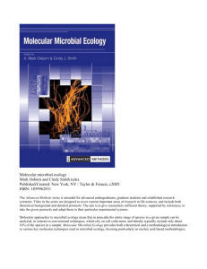 Molecular microbial ecology Mark Osborn and Cindy Smith (eds