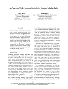 An Analysis of Active Learning Strategies for