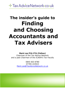 finding and choosing an accountant ebook