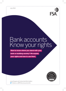 Bank accounts Know your rights