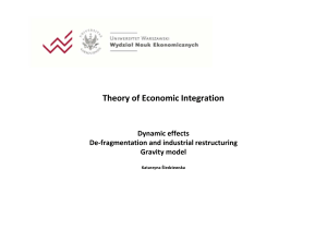 Dynamic effects. De-fragmentation and industrial restructuring
