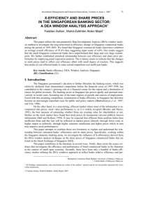 x-efficiency and share prices in the singaporean banking sector