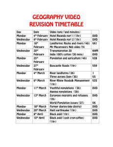 GEOGRAPHY VIDEO REVISION TIMETABLE