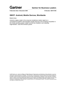 SWOT: Android, Mobile Devices, Worldwide