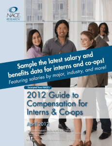 NACE's 2012 Guide to Compensation for Interns & Co-ops