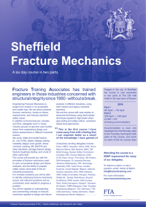 Sheffield Fracture Mechanics