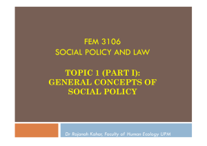 FEM 3106 SOCIAL POLICY AND LAW
