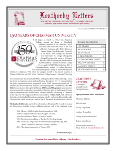 Leatherby Letters - Chapman University