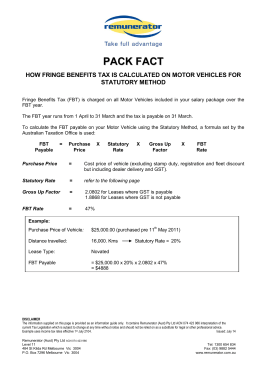 Fringe benefit tax on stock options