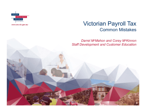 Payroll Tax - Common Mistakes - State Revenue Office Victoria