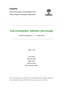 Cost of production. Definition and Concept - FACEPA