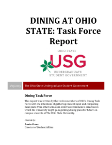 DINING AT OHIO STATE: Task Force Report