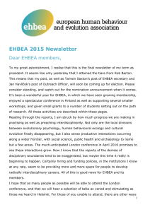 EHBEA 2015 Newsletter