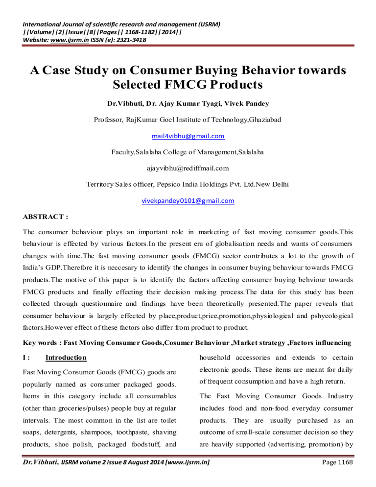 consumer buying behaviour dissertation