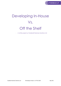 Developing In-House Vs. Off the Shelf