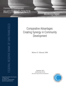 Creating Synergy in Community Developments