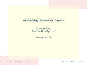 Vulnerability Assessment Process