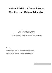 All Our Futures: Creativity, Culture and Education